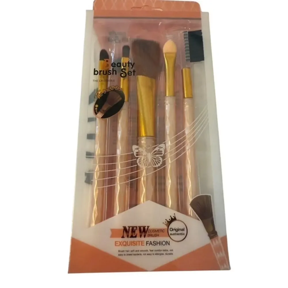 Cosmetic Makeup Brush Set 5pc Beauty Tools Foundation Eyeshadow Eyebrow Kit New